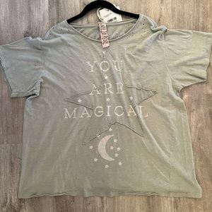 Magnolia Pearl "You Are Magical" Cotton Tee Boyfriend Cut (size M)